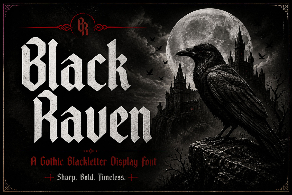 Black Raven, a Blackletter Font by Wow Magic (Photo 2 of 4)