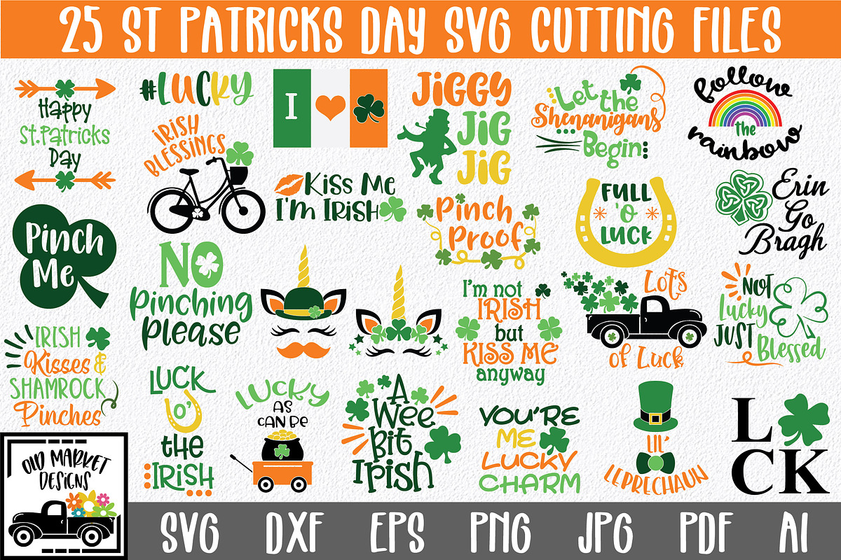 St Patricks Day SVG Cut File Bundle, an Illustration by OldMarket ...