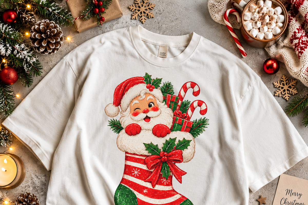 Vintage Santa PNG Designs 6pics, a Decorative Illustration by ElDesignState (Photo 4 of 8)