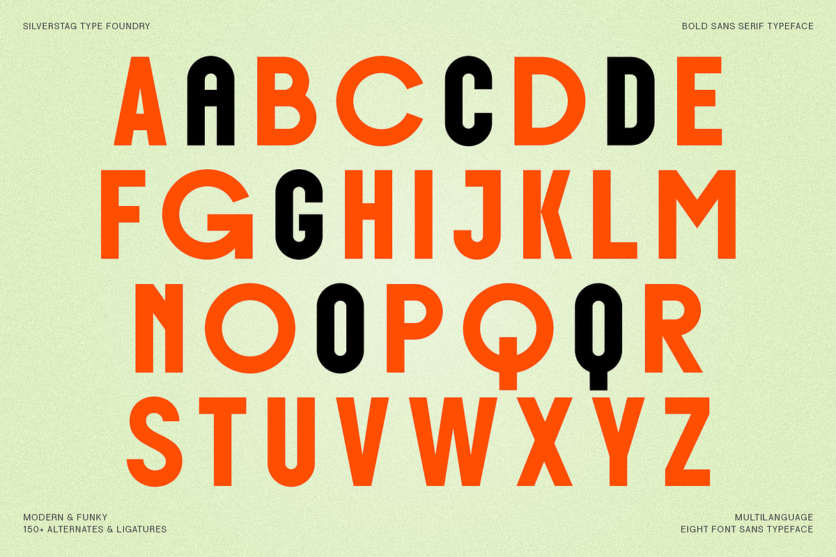 ROCKFALL - Bold Ligature Typeface, a Sans Serif Font by SilverStag Type Foundry (Photo 19 of 30)