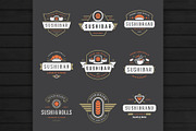 18 Sushi Bar Logos and Badges, a Branding & Logo Template by Vasya Kobelev (Thumbnail 8 of 13)