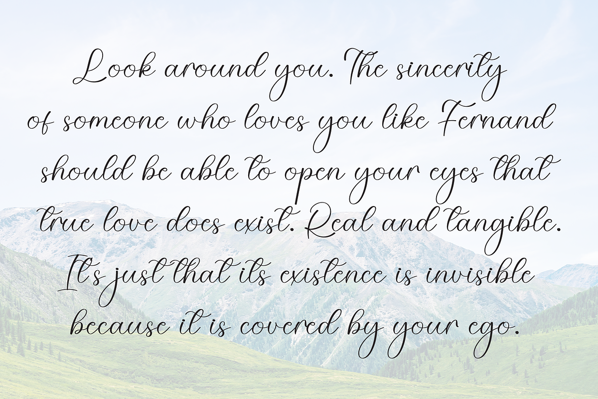 Rainday | Script Font, a Handwritten Font by Scratchones (Photo 6 of 9)