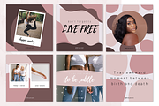 Pale Pink Curves Instagram Templates, a Social Media Template by bluevan (Thumbnail 4 of 5)