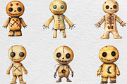 Watercolor Halloween Voodoo Doll, an Illustration by Black Bird Studio (Thumbnail 4 of 6)