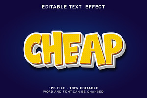 Text Effect Editable Cheaps