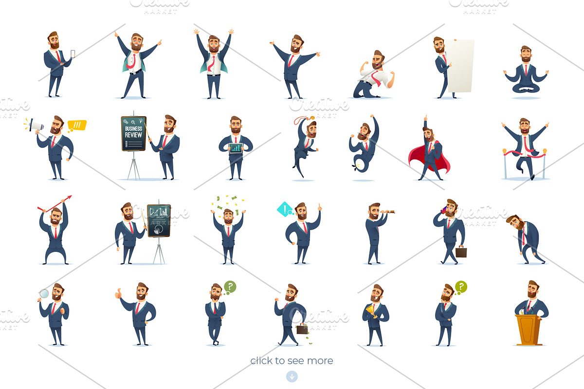 %SALE% -Businessman collection, a Work Illustration by VectorVision (Photo 5 of 9)