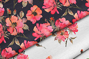 Watercolor flowers seamless patterns, a Pattern Graphic by AnnelyBlooms (Thumbnail 4 of 7)