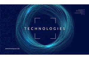 Quantum Background. Science vector, a Technology Illustration by Holo Art