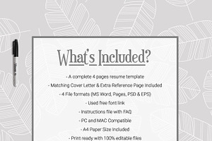 Resume Template Instant Download