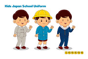 Kids Japan School Uniform Vector #11, a Person Illustration by MEDZ (Thumbnail 3 of 3)