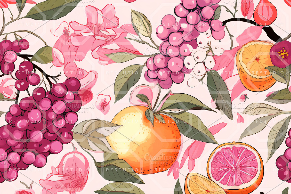 FRUITOPIA WONDER Seamless Bundle, an Illustration by RefinedFantasyStudio (Photo 4 of 9)