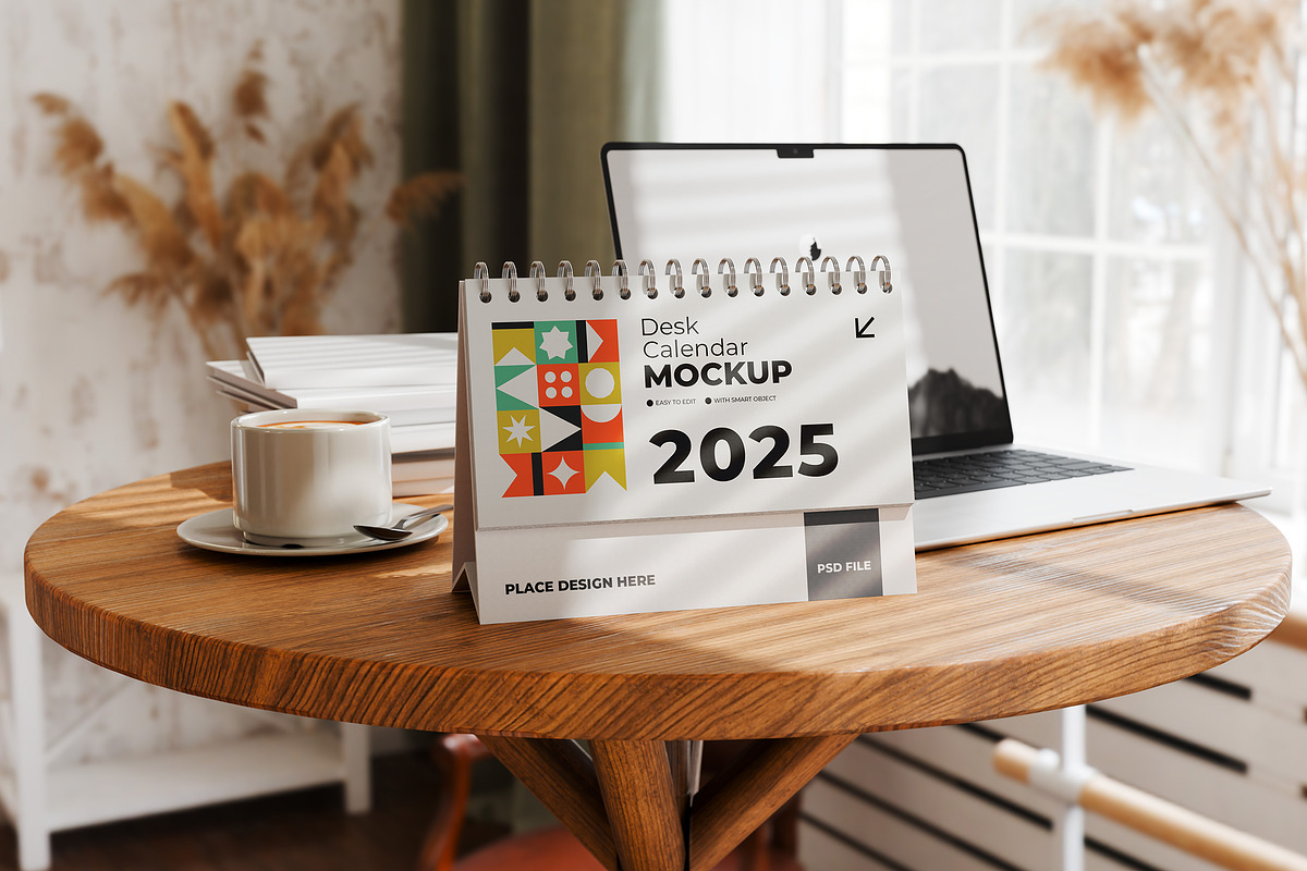 Desk Calendar Mockup, a Product Mockup by Artlogs