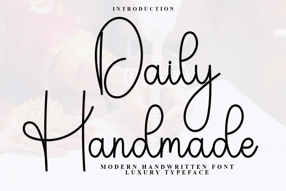 Daily Handmade, a Handwritten Font by InermediaSTUDIO (Photo 1 of 7)