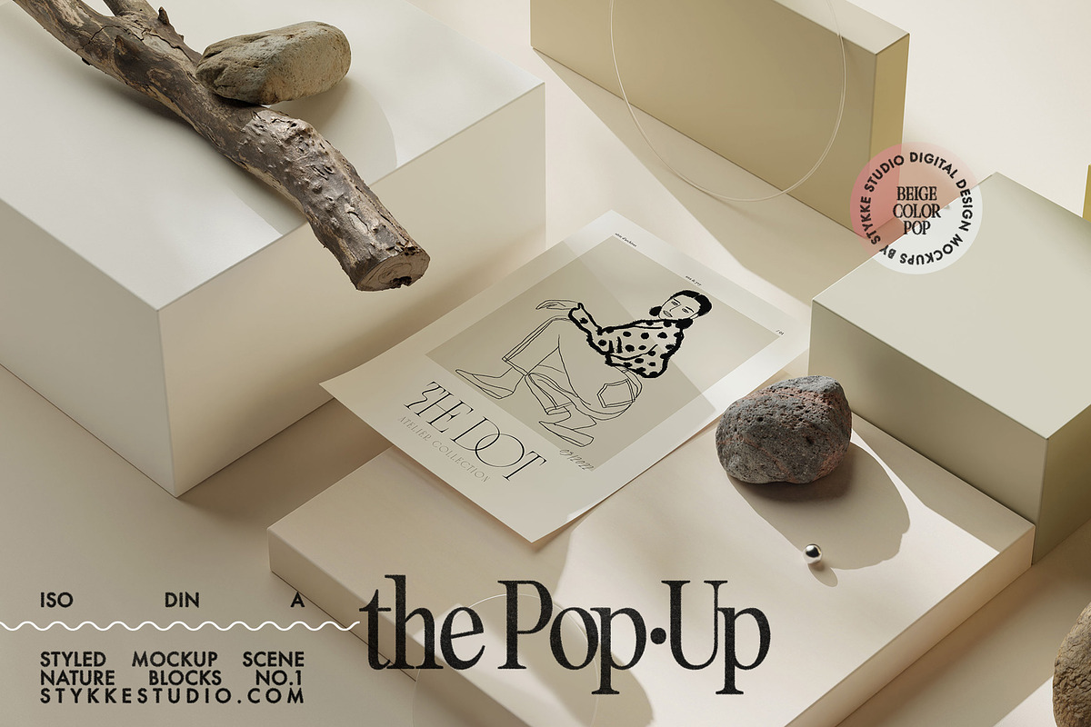 THE POP-UP | modern poster mockup, an Advertising Mockup by Stykke Studio (Photo 1 of 13)