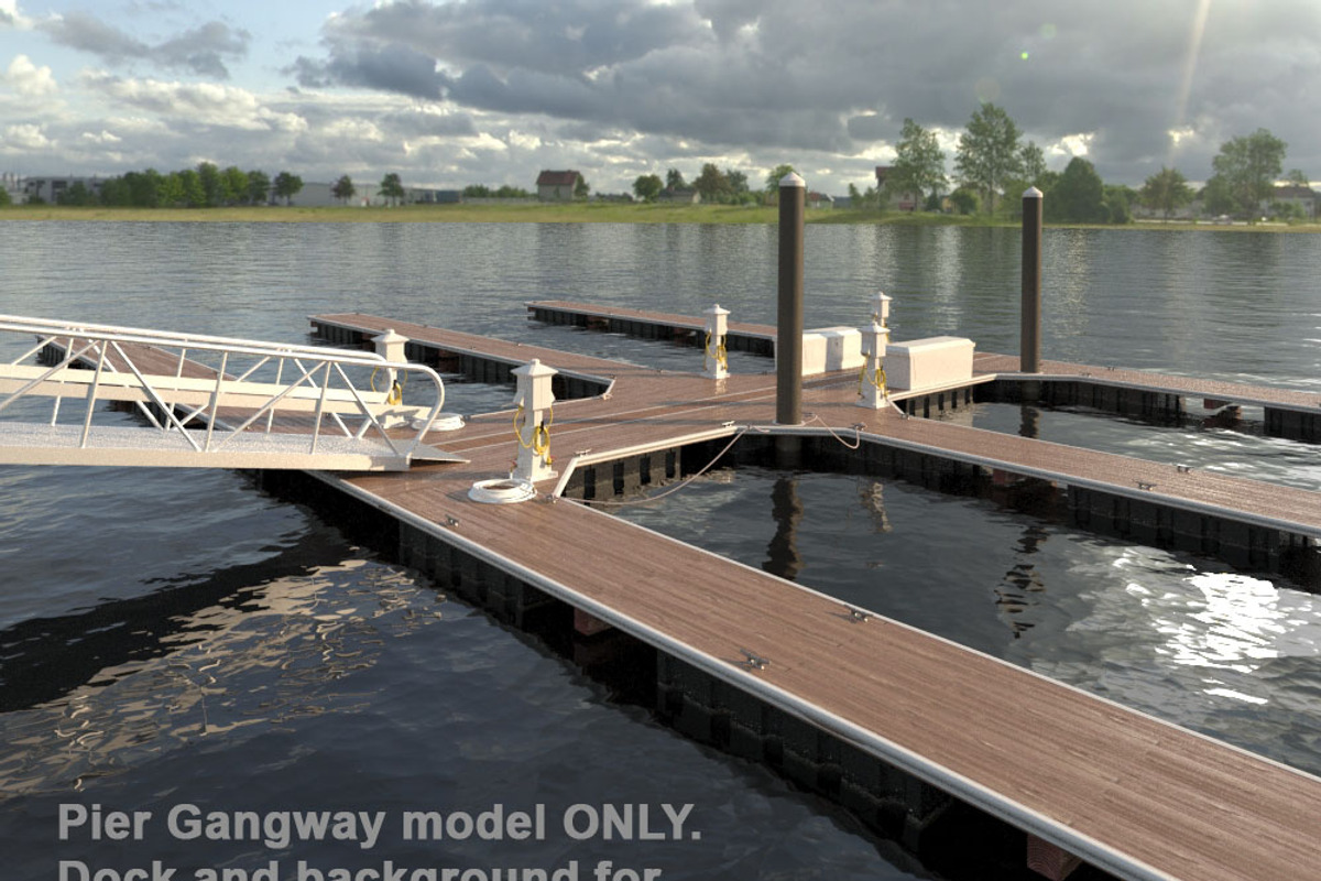 Gangway - Ramp for Docks and Marina, an Object 3D Model by RoHo Productions (Photo 1 of 10)