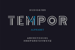 Modern Parallel Line Font, a Graphic by Pro_Vector