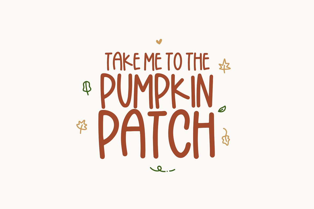 Crisp Leaves | Font with Doodles, a Font by KA Designs (Photo 11 of 12)