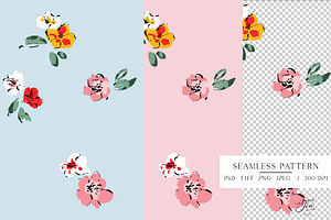 Vibrant Flowers Patterns Vol.3