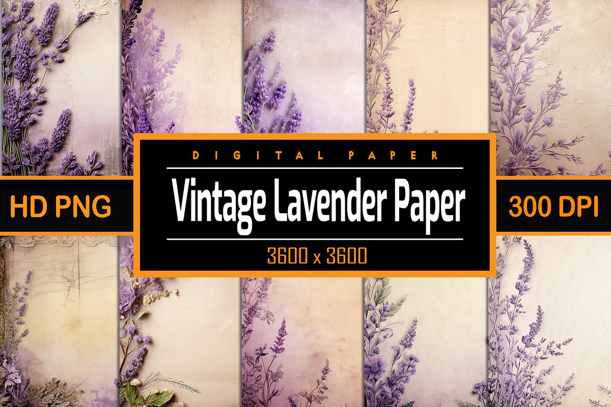 Vintage Lavender Paper, an Object Graphic by Printable Treasure (Photo 1 of 10)