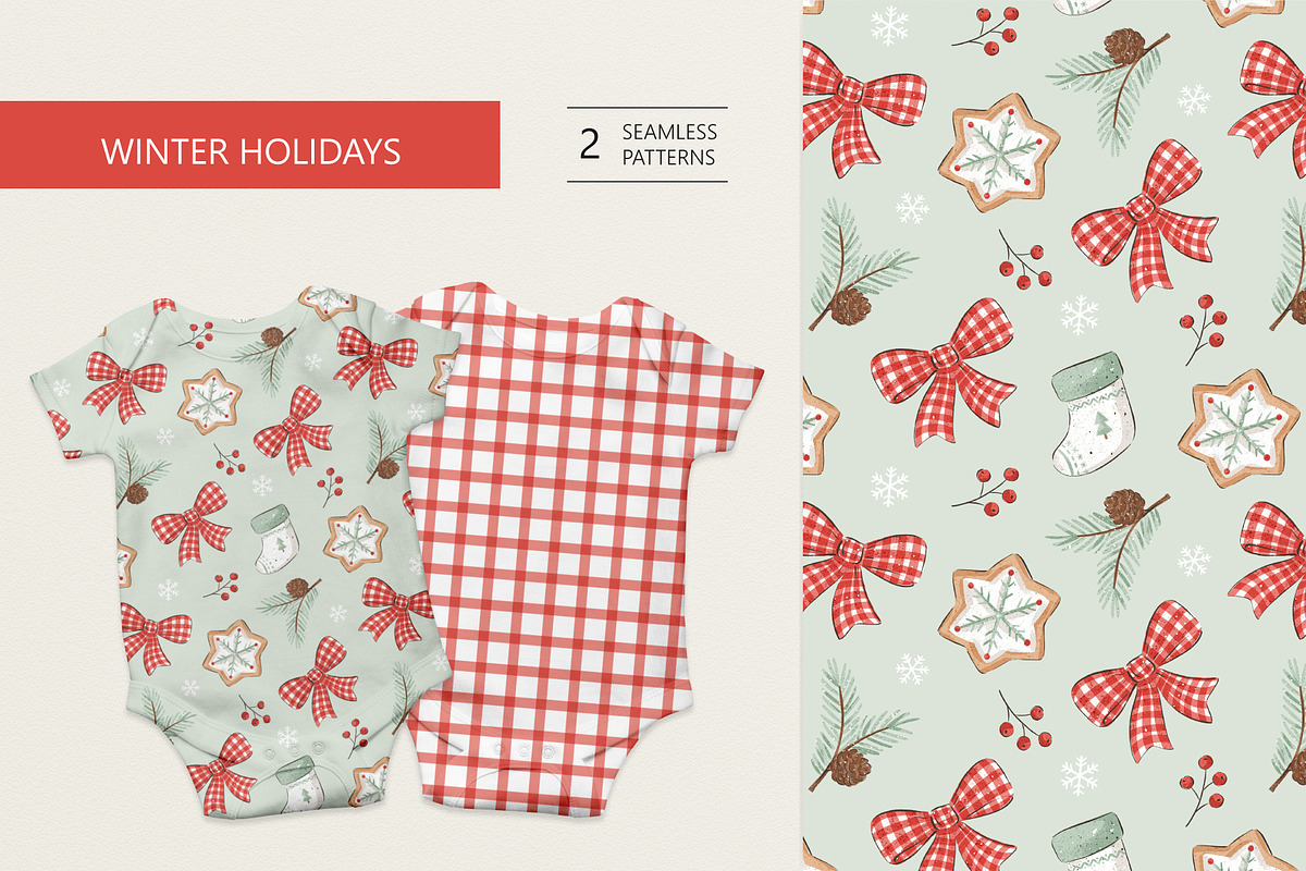 Winter holidays, a Pattern Graphic by Olena Kuznietsova (Photo 1 of 9)