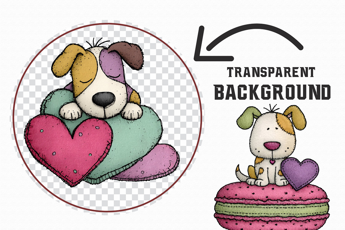 Whimsical Valentine’s Day Dog Clipar, an Illustration by Libby Wishes (Photo 3 of 7)