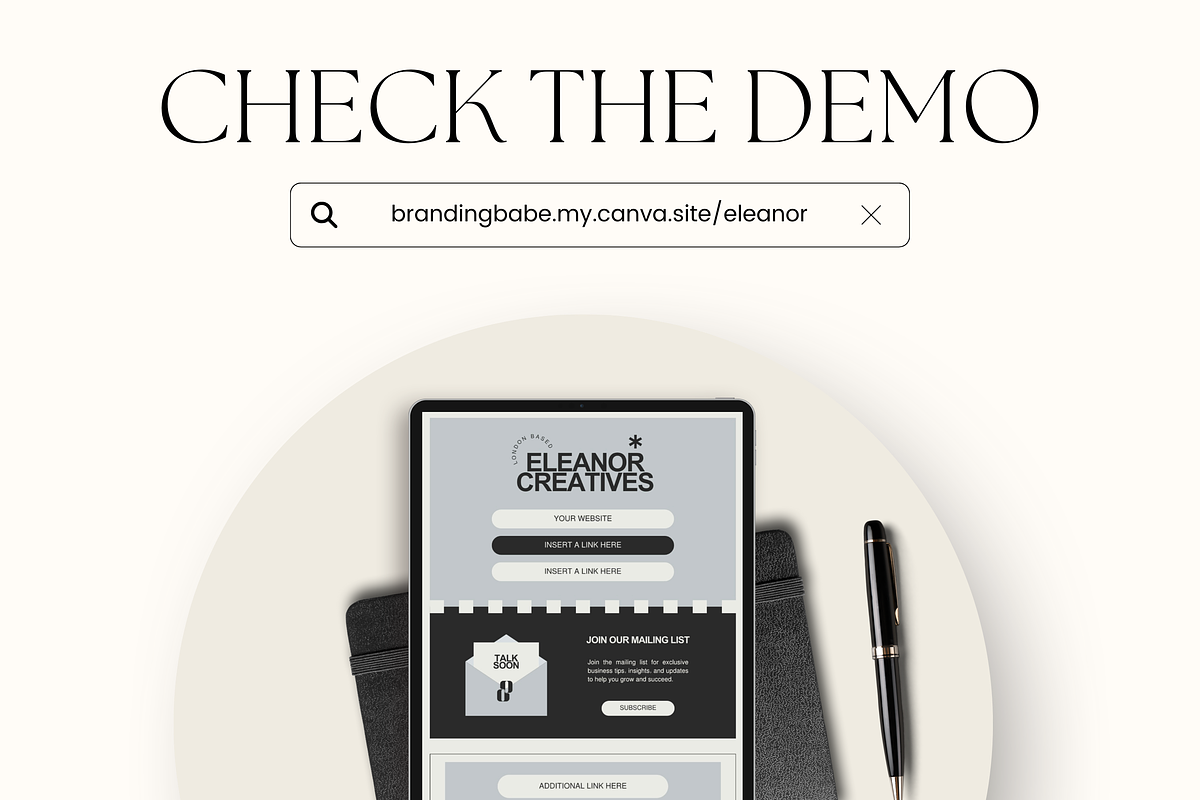 Canva Link in Bio Template, a Landing Page Template by Branding Babe Co. (Photo 5 of 5)