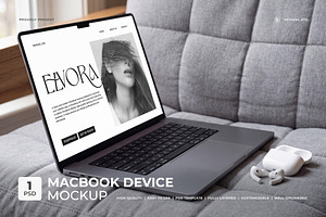 Elvora - Macbook Device Mockup