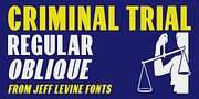 Criminal Trial JNL, a Sans Serif Font by Jeff Levine Fonts (Thumbnail 1 of 5)