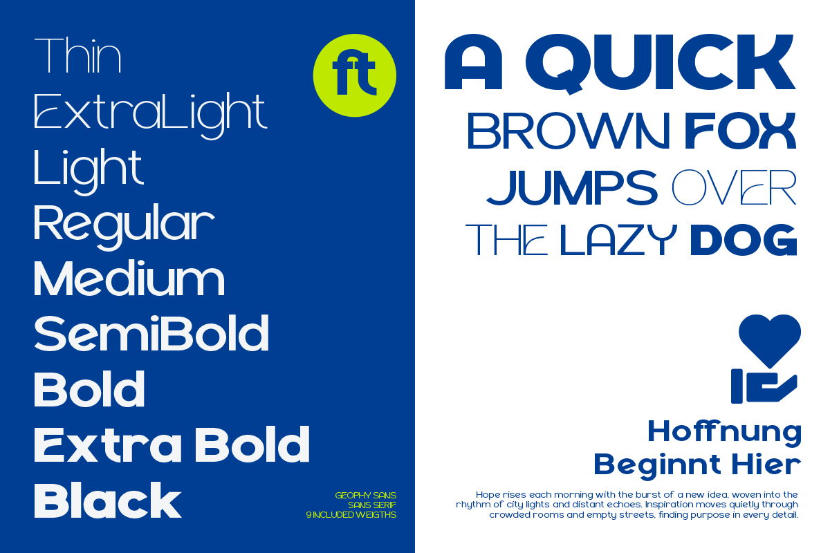 Geophy Sans – A Bold Modern Sport, a Sans Serif Font by roomspace creative lab (Photo 9 of 11)