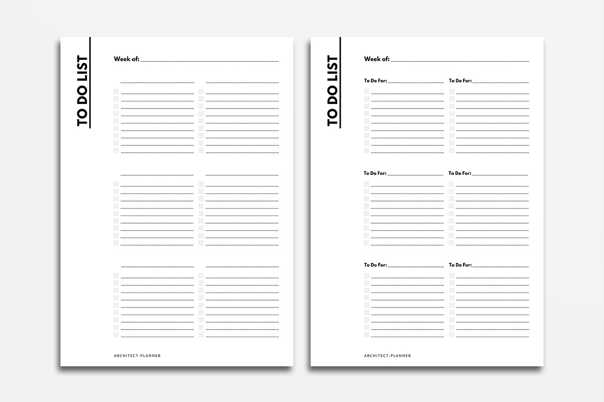 Architect Minimal Planner Template, a Stationery Template by velvetmade.designs (Photo 12 of 13)