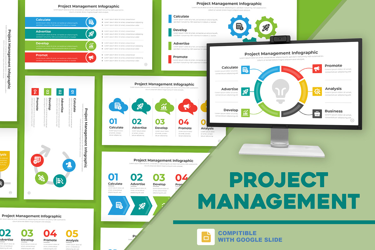Project Management  Google Slide, a Templates & Theme by Mighty-Slide (Photo 1 of 7)