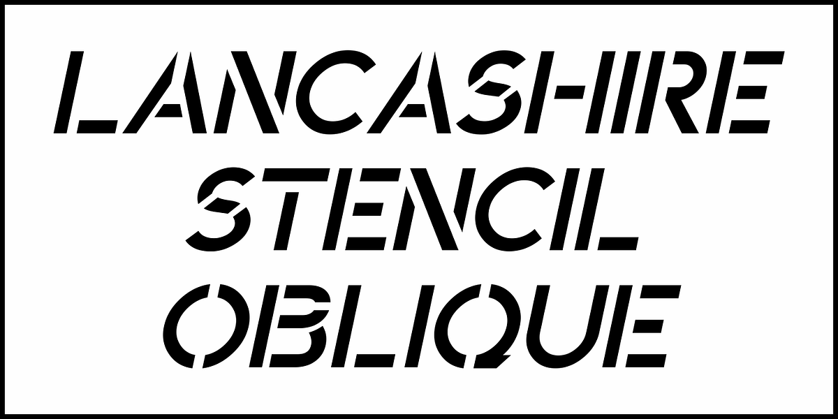 Lancashire Stencil JNL, a Font by Jeff Levine Fonts (Photo 4 of 5)