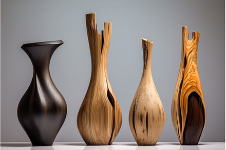 Sturdy Interior wood dark vase, a Nature Photo by Ylivdesign