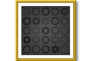 Set of Round Patterns, an Illustration by FineArtStudio