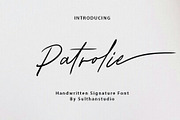 Patrolie signature, a Handwritten Font by Sulthan Studio (Thumbnail 1 of 11)