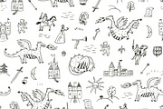 Fantasy Kingdom Dragons Bundle, a Pattern Graphic by GooseFrol (Thumbnail 5 of 22)