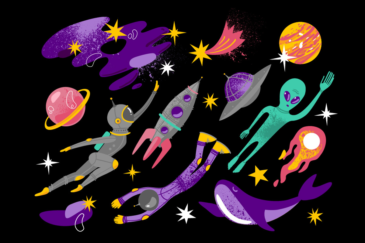 cosmos vector set, a Technology Illustration by Steshnikova (Photo 2 of 5)