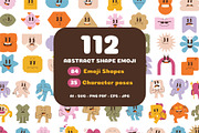 Vintage Retro Cute Emoji sticker, an Object Graphic by Vesvocrea (Thumbnail 1 of 9)