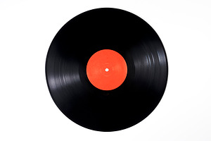 Old black vinyl record