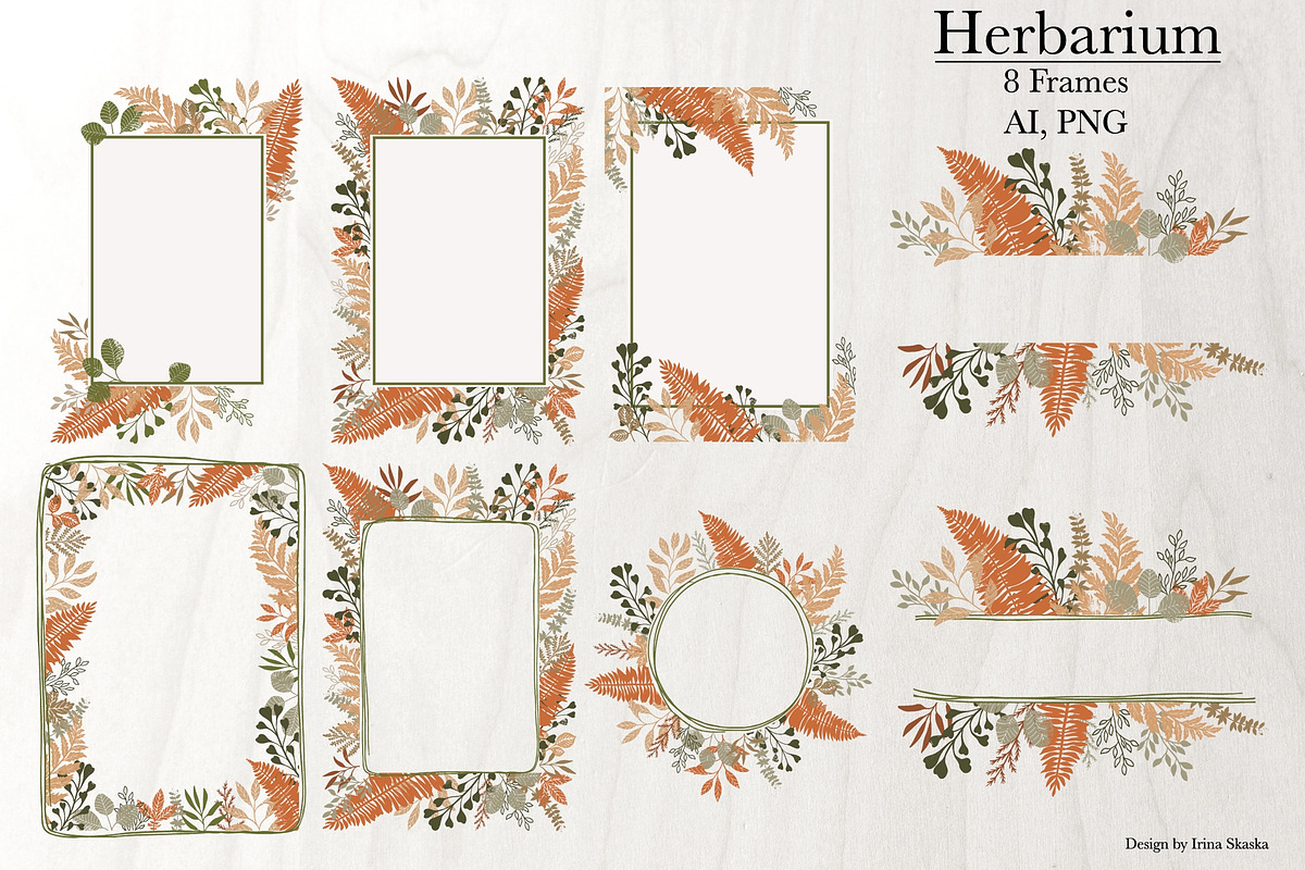 HERBARIUM. Vector set, a Pattern Graphic by Irina Skaska (Photo 9 of 12)