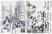 UrbaneXign - Mixed Watercolor Sketch, an Action Add-On by A R T M A R T (Thumbnail 7 of 11)