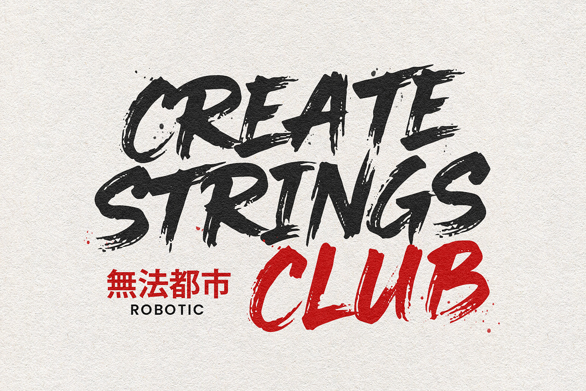 Strings Trunger Raw Brush Typeface, a Handwritten Font by Maulana Creative (Photo 3 of 6)