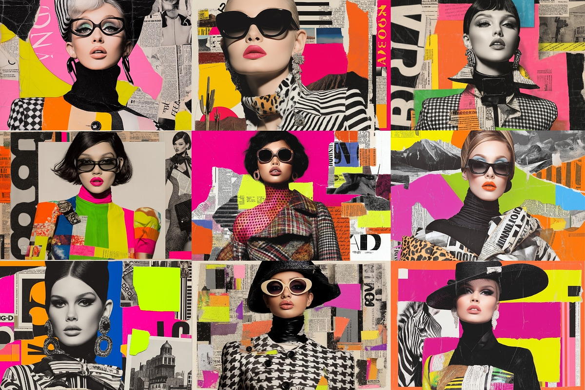 Avant Garden Fashion Collages, a Wallpaper Graphic by HipFonts (Photo 6 of 9)