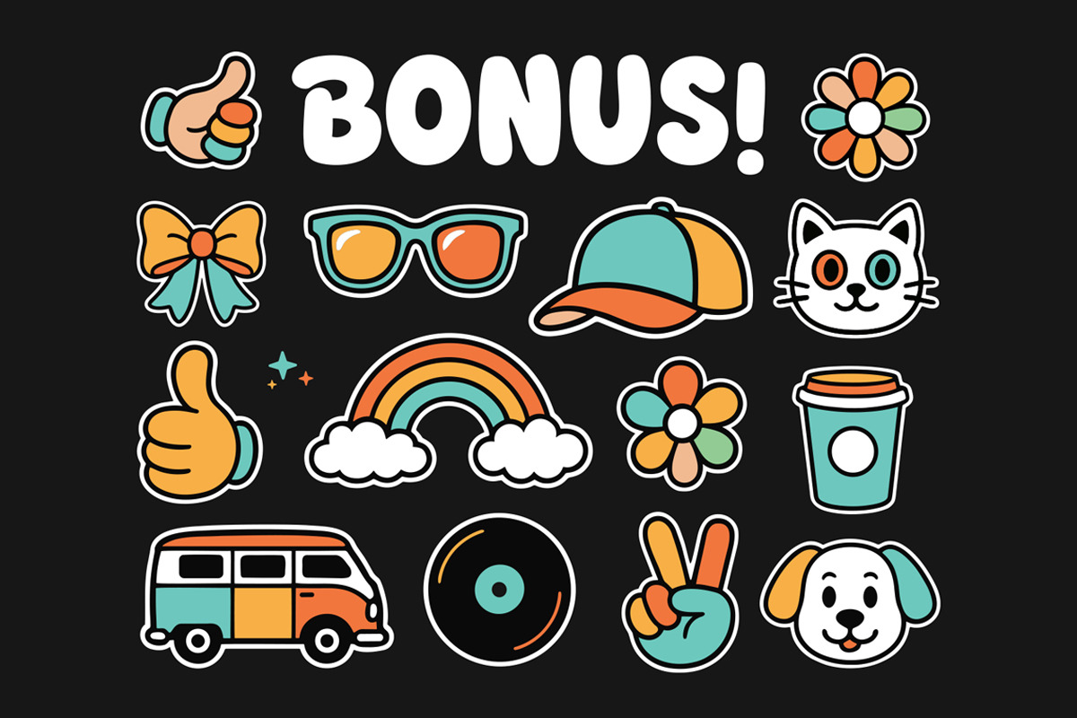Daisy Noah - Bubble Groovy Font, a Handwritten Font by Jozoor (Photo 3 of 10)