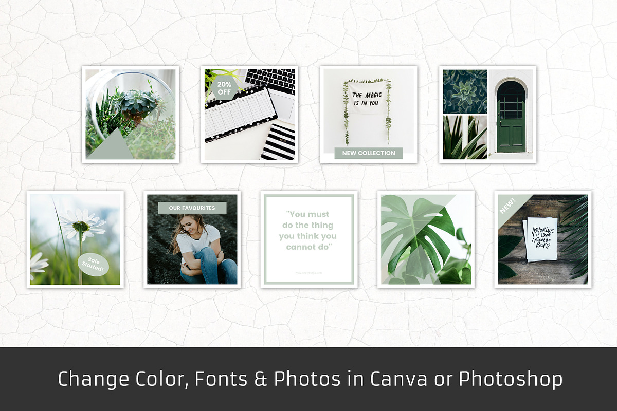 Green - 18 Instagram Templates, a Social Media Template by Annemiek van Luinen (Photo 3 of 8)