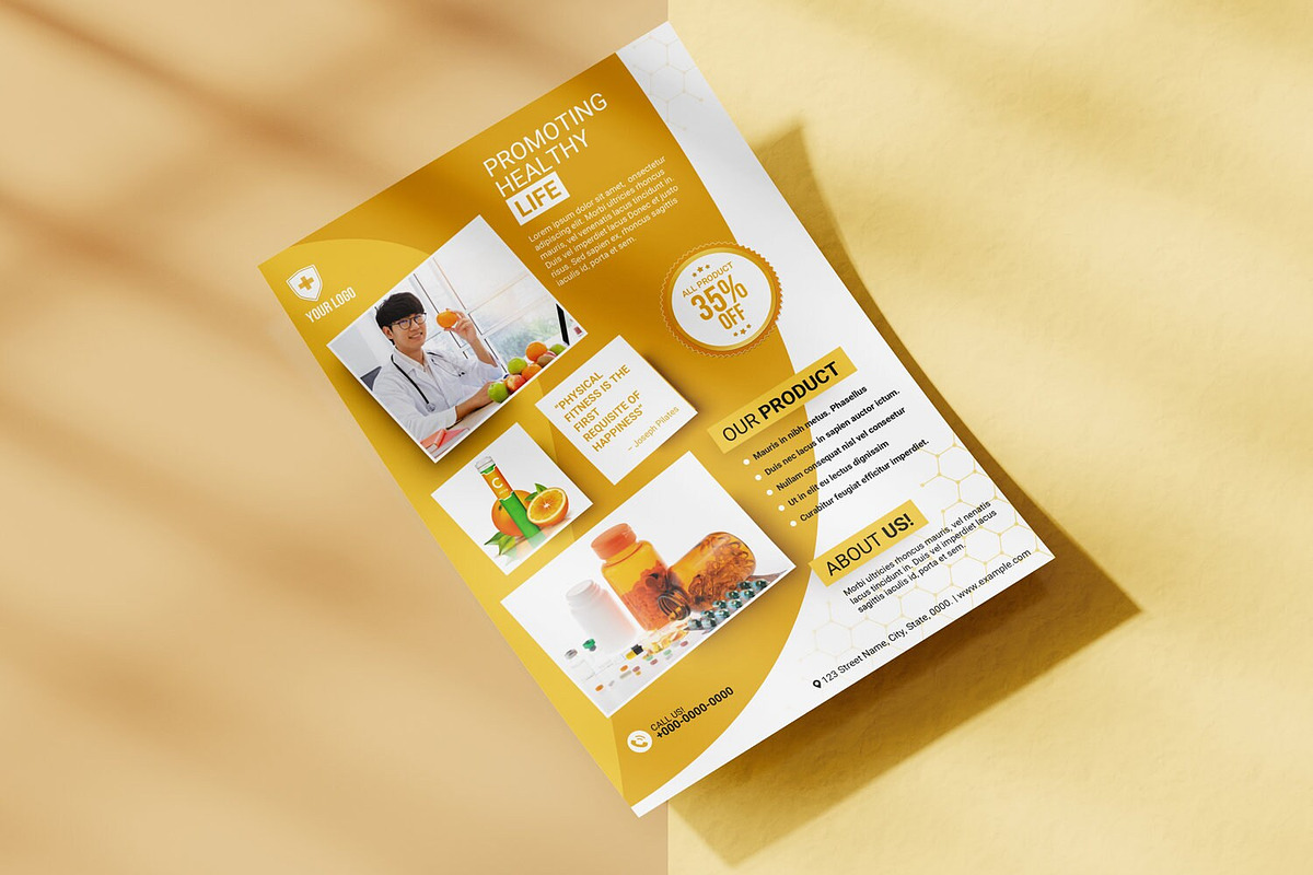 Product Flyer Template | Canva, a Flyer Template by retrographix (Photo 2 of 3)
