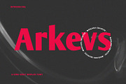 Arkevs Semi Serif Display Font, a Serif Font by Maulana Creative (Thumbnail 1 of 7)
