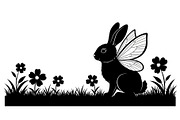 Garden Bunny Silhouette Bundle, an Illustration by jahid234 (Thumbnail 5 of 48)