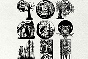 Owl svg bundle. Owl and moon, an Animal Illustration by DENIDigitalArtSudio (Thumbnail 5 of 6)