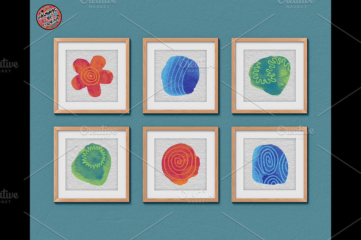 Procreate Watercolor Doodle Brushes, a Brush Add-On by AlwaysBeColoring (Photo 13 of 13)